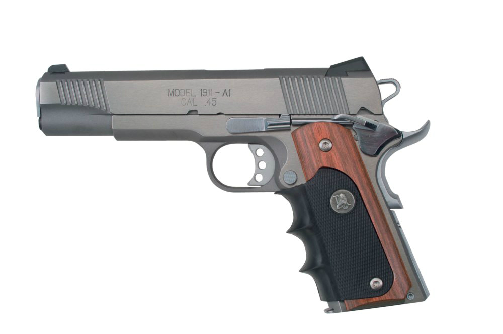 Pachmayr 1911 Grip-Wood Grip Panels W/Rubber Finger Grooves-423 | eBay