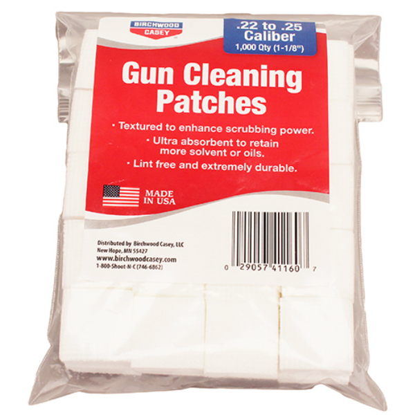Birchwood Casey 11/8" Gun Cleaning Patches For .22.25 Cal1000 Pack