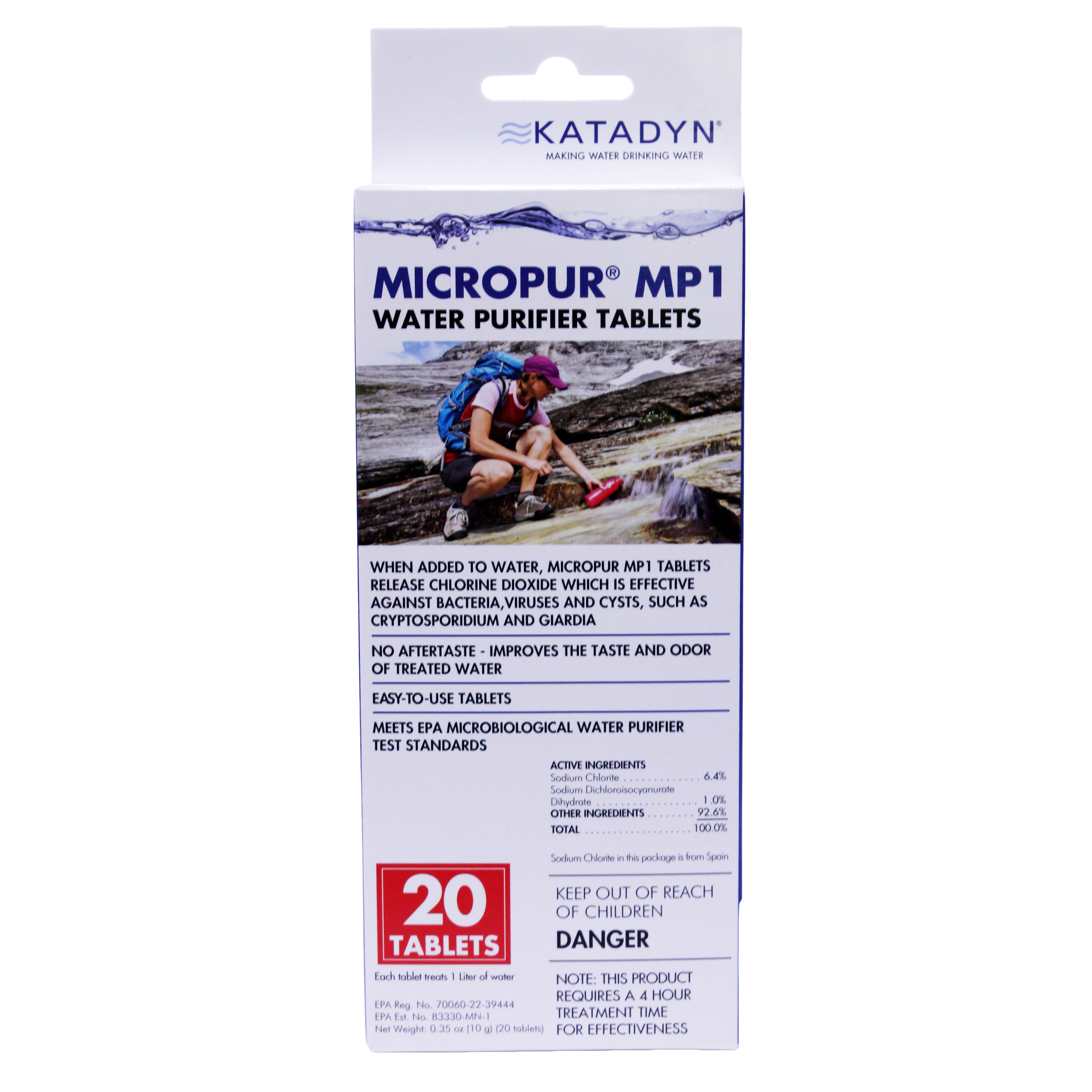 Katadyn Micropur Mp1 Water Purification Tablets 20 Pack 8014996 Katadyn Micropur Mp1 Water Purification Tablets 20 Pack