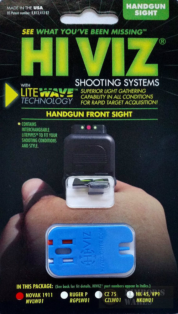 HiViz Litewave Front Sight For Kimber 1911 - Interchangeable Green - KB2015
