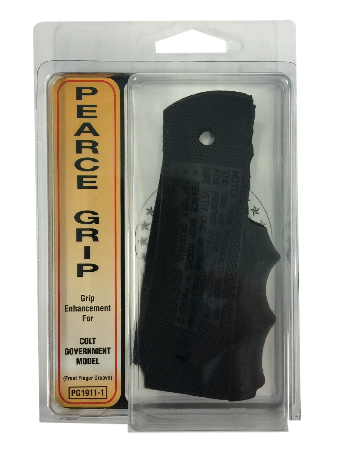 Pearce Grip Colt 1911 Government Rubber Finger Groove InsertPG19111