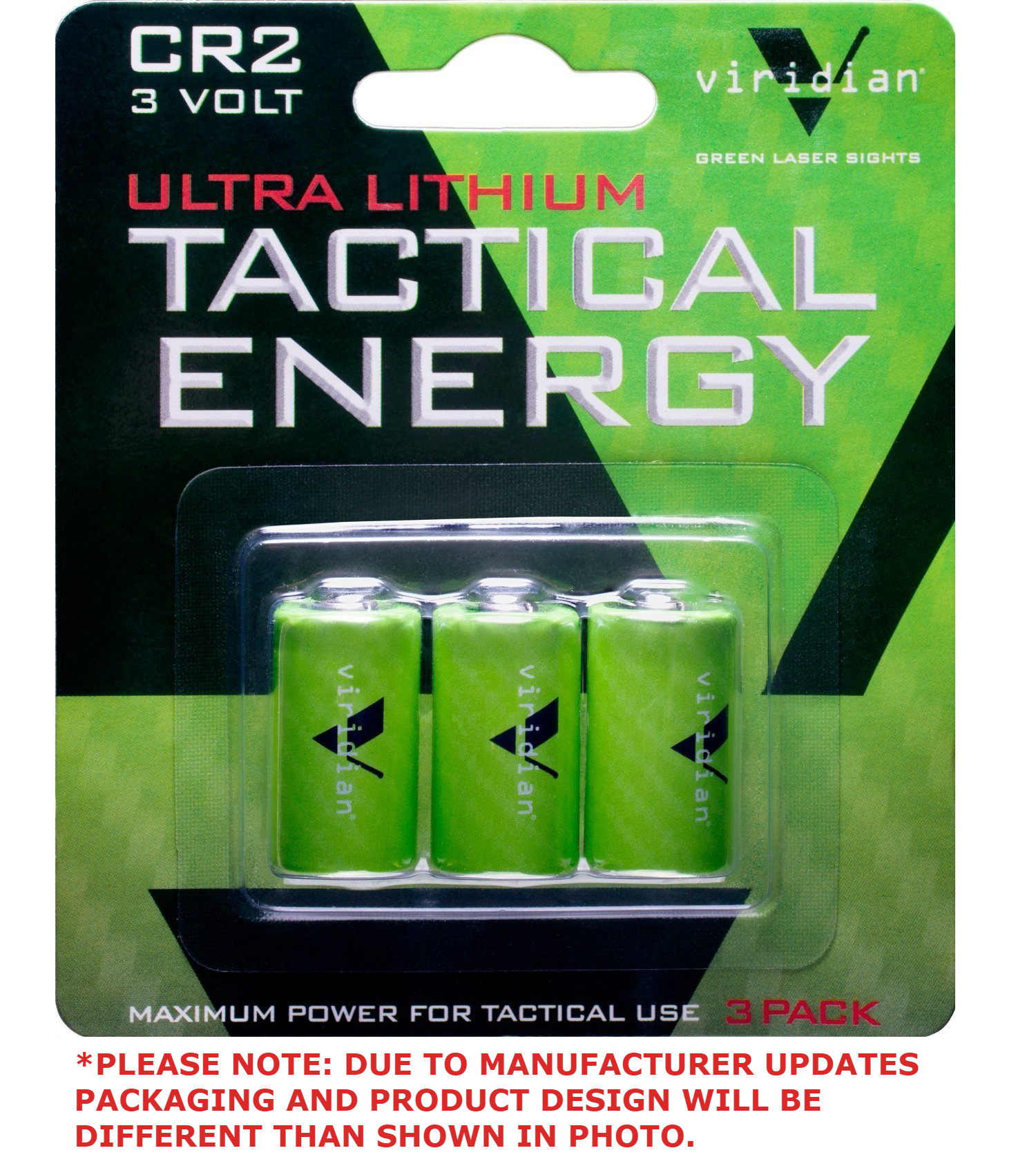 Viridian Tactical Energy Ultra Lithium CR2 3V Batteries Pack of 3VIR